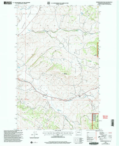 United States Geological Survey Barker Mountain, WA (2001, 24000-Scale) digital map