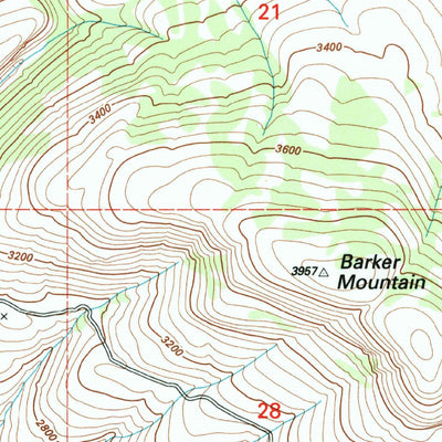 United States Geological Survey Barker Mountain, WA (2001, 24000-Scale) digital map
