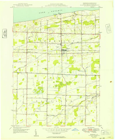 United States Geological Survey Barker, NY (1949, 24000-Scale) digital map