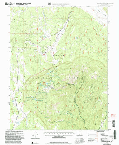 United States Geological Survey Barker Reservoir, UT (2002, 24000-Scale) digital map