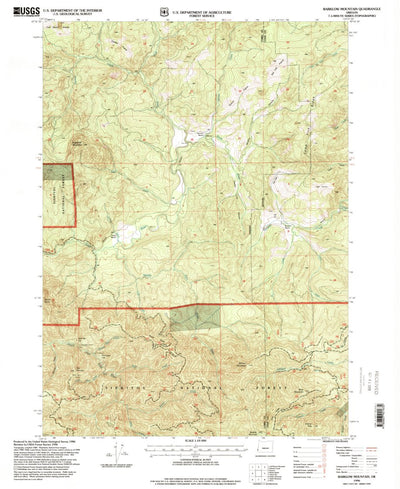 United States Geological Survey Barklow Mountain, OR (1996, 24000-Scale) digital map