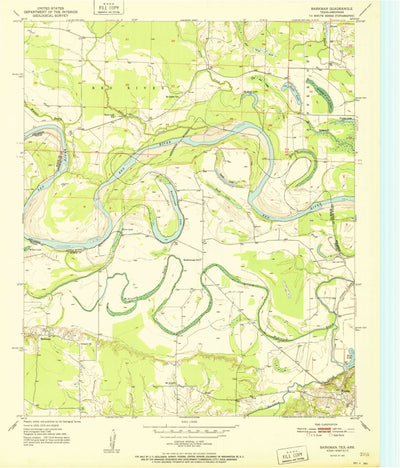 United States Geological Survey Barkman, TX-AR (1951, 24000-Scale) digital map