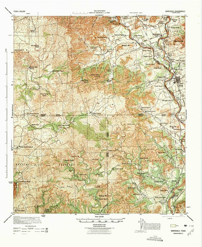 United States Geological Survey Barksdale, TX (1975, 62500-Scale) digital map