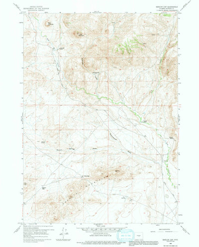 United States Geological Survey Barlow Gap, WY (1959, 24000-Scale) digital map