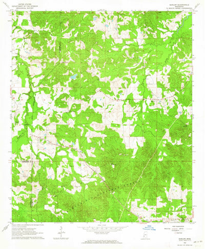 United States Geological Survey Barlow, MS (1963, 24000-Scale) digital map
