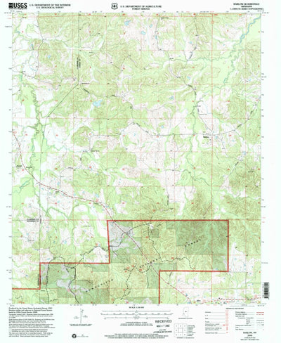 United States Geological Survey Barlow, MS (2000, 24000-Scale) digital map
