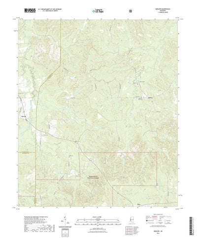 United States Geological Survey Barlow, MS (2021, 24000-Scale) digital map