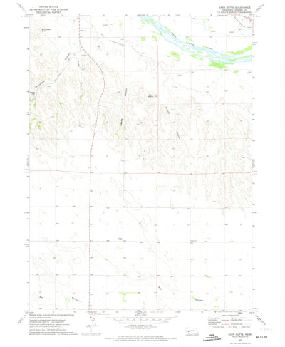 United States Geological Survey Barn Butte, NE (1971, 24000-Scale) digital map