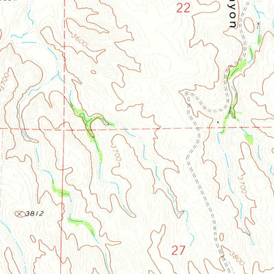 United States Geological Survey Barn Butte, NE (1971, 24000-Scale) digital map