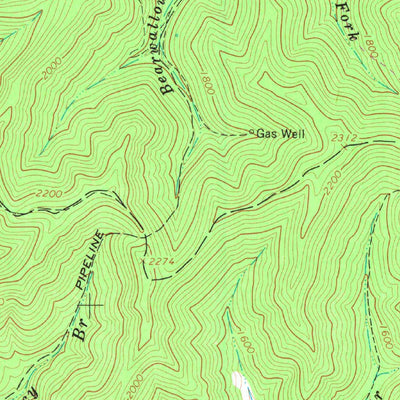 United States Geological Survey Barnabus, WV (1963, 24000-Scale) digital map