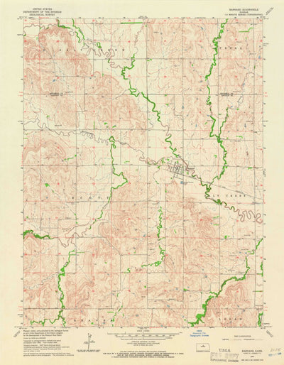 United States Geological Survey Barnard, KS (1964, 24000-Scale) digital map