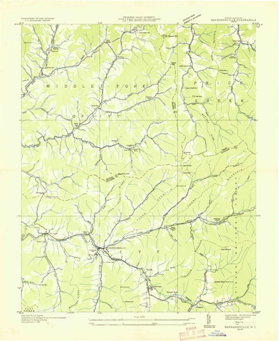 United States Geological Survey Barnardsville, NC (1935, 24000-Scale) digital map