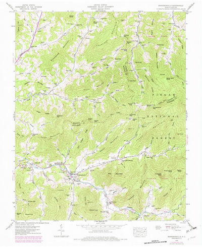 United States Geological Survey Barnardsville, NC (1946, 24000-Scale) digital map