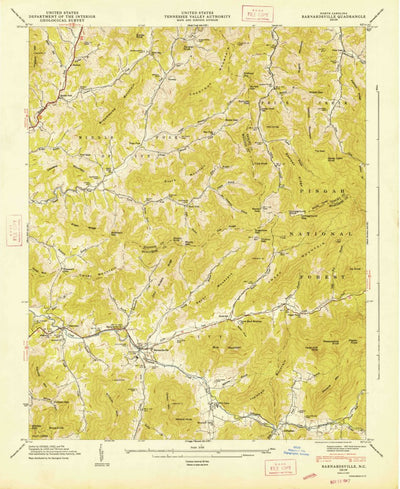 United States Geological Survey Barnardsville, NC (1947, 24000-Scale) digital map