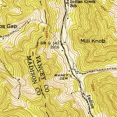United States Geological Survey Barnardsville, NC (1947, 24000-Scale) digital map