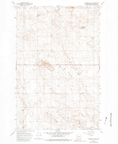 United States Geological Survey Barnes Butte, WA (1968, 24000-Scale) digital map