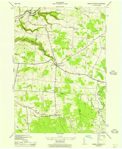 United States Geological Survey Barnes Corners, NY (1943, 24000-Scale) digital map