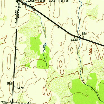 United States Geological Survey Barnes Corners, NY (1943, 24000-Scale) digital map