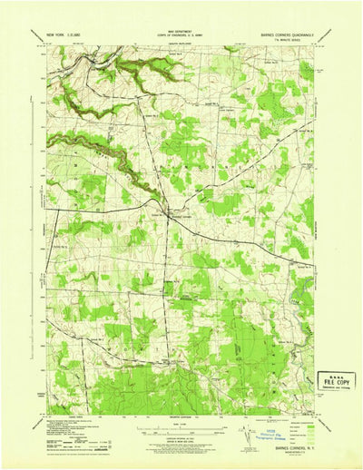United States Geological Survey Barnes Corners, NY (1943, 31680-Scale) digital map