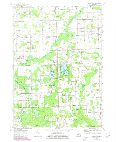 United States Geological Survey Barnes Lake, MI (1963, 24000-Scale) digital map