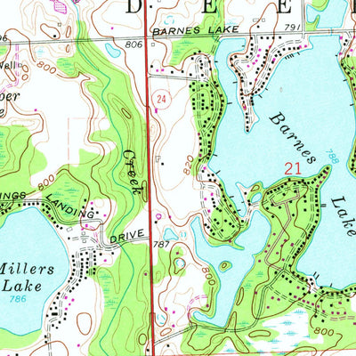 United States Geological Survey Barnes Lake, MI (1963, 24000-Scale) digital map