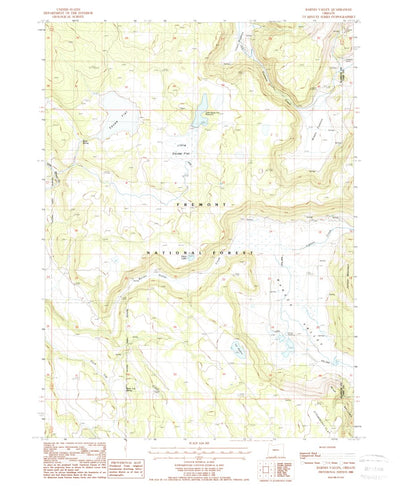 United States Geological Survey Barnes Valley, OR (1988, 24000-Scale) digital map