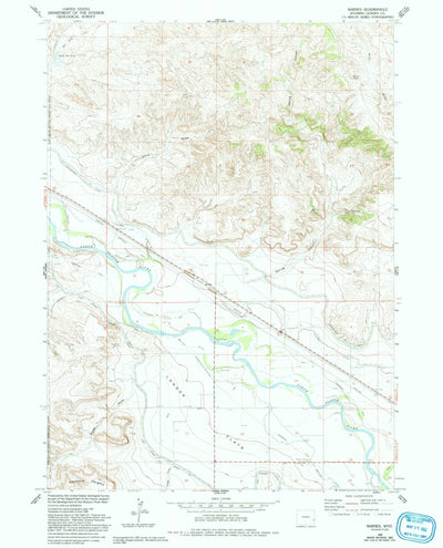 United States Geological Survey Barnes, WY (1960, 24000-Scale) digital map