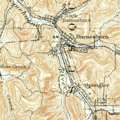 United States Geological Survey Barnesboro, PA (1902, 62500-Scale) digital map
