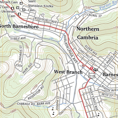 United States Geological Survey Barnesboro, PA (2023, 24000-Scale) digital map
