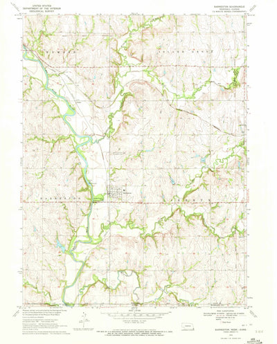 United States Geological Survey Barneston, NE-KS (1970, 24000-Scale) digital map