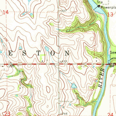 United States Geological Survey Barneston, NE-KS (1970, 24000-Scale) digital map