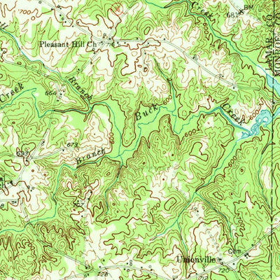 Barnesville, GA (1951, 62500-Scale) Map by United States Geological ...