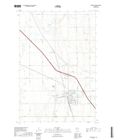 United States Geological Survey Barnesville, MN (2022, 24000-Scale) digital map