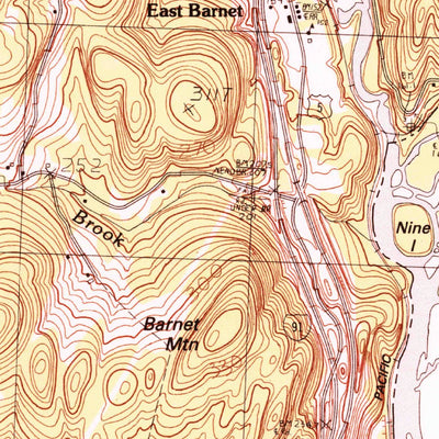 United States Geological Survey Barnet, VT-NH (1983, 25000-Scale) digital map