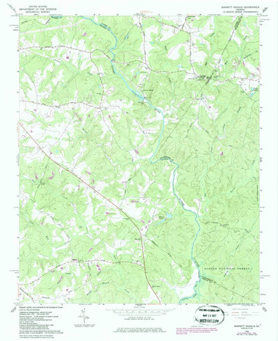 United States Geological Survey Barnett Shoals, GA (1964, 24000-Scale) digital map