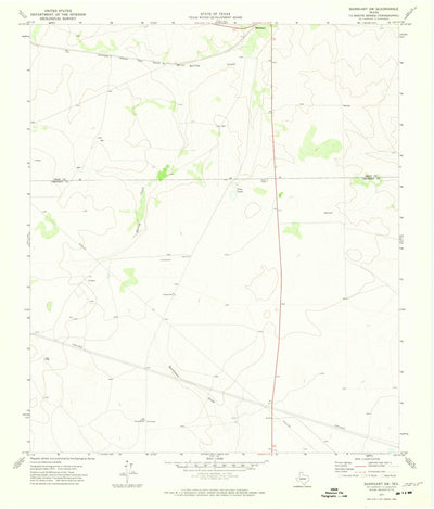 United States Geological Survey Barnhart SW, TX (1971, 24000-Scale) digital map