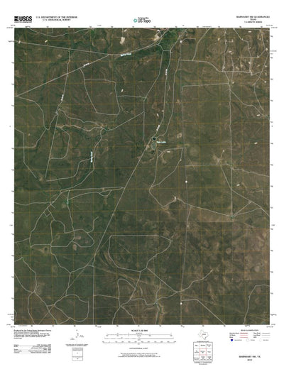 United States Geological Survey Barnhart SW, TX (2010, 24000-Scale) digital map