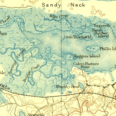 United States Geological Survey Barnstable, MA (1888, 62500-Scale) digital map