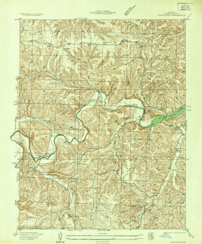 United States Geological Survey Barnumton, MO (1935, 24000-Scale) digital map