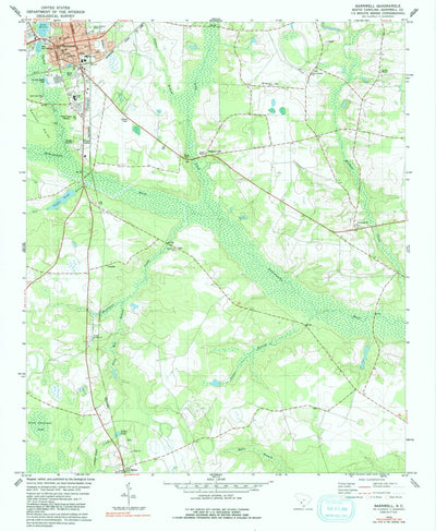 United States Geological Survey Barnwell, SC (1979, 24000-Scale) digital map