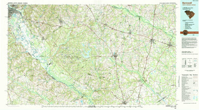 United States Geological Survey Barnwell, SC-GA (1982, 100000-Scale) digital map