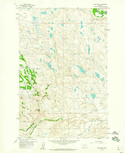United States Geological Survey Barr Creek, MT (1958, 24000-Scale) digital map