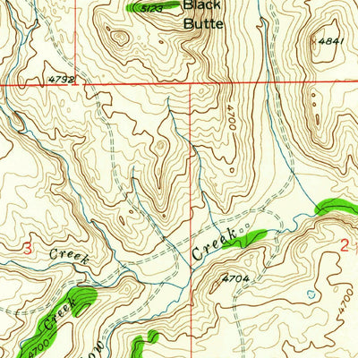 United States Geological Survey Barr Creek, MT (1958, 24000-Scale) digital map