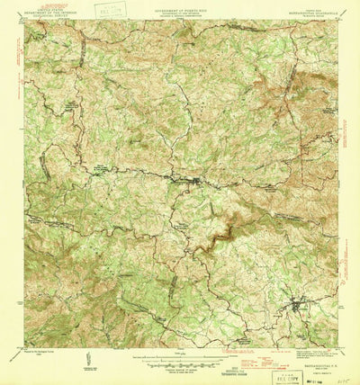 United States Geological Survey Barranquitas, PR (1946, 30000-Scale) digital map