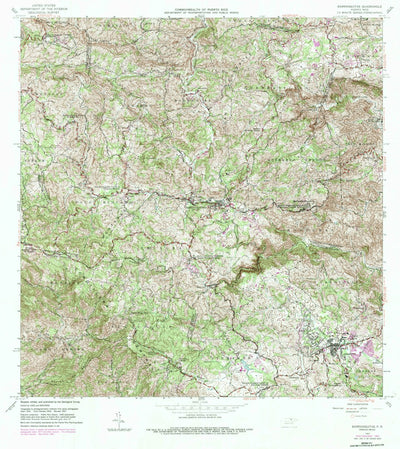 United States Geological Survey Barranquitas, PR (1957, 20000-Scale) digital map