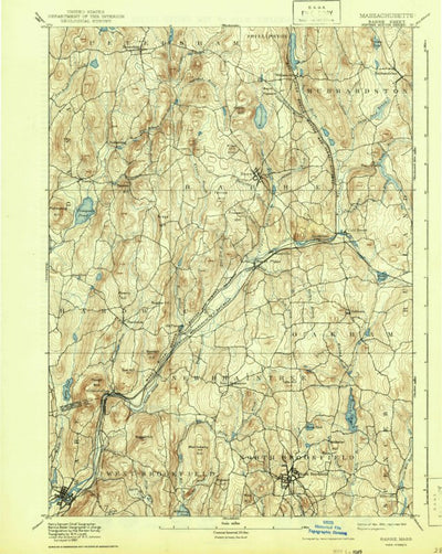 United States Geological Survey Barre, MA (1894, 62500-Scale) digital map