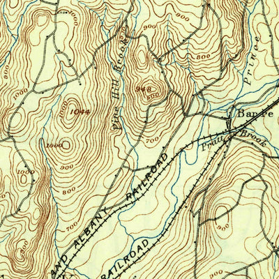 United States Geological Survey Barre, MA (1894, 62500-Scale) digital map