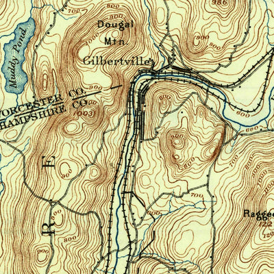 United States Geological Survey Barre, MA (1894, 62500-Scale) digital map