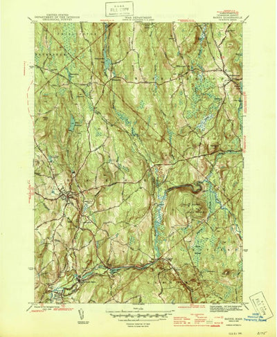 United States Geological Survey Barre, MA (1946, 31680-Scale) digital map
