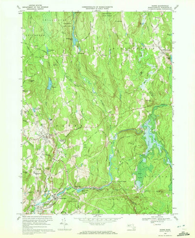United States Geological Survey Barre, MA (1969, 24000-Scale) digital map